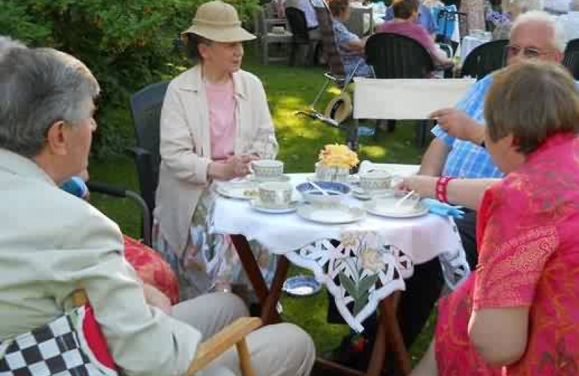 Mark and Anne Howard (right) and friends.