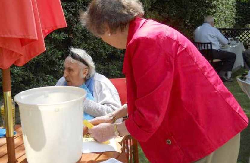 14. The raffle queen Marie Gregory selling to Jackie Smith and Doris Thorpe