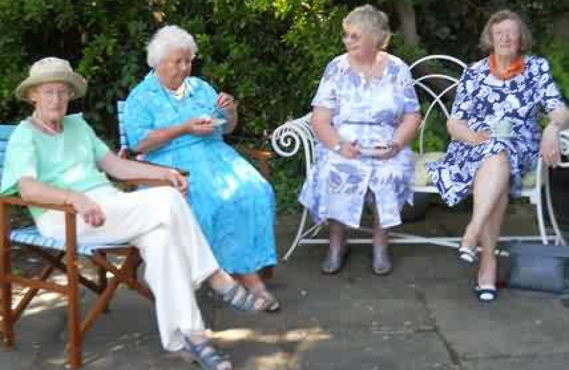 Alison, Kay, Jean and Val – ladies of the Women’s Group resting their weary legs