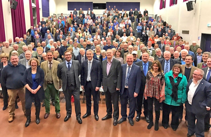 Happy Cambs Tories - the main hall at the Sir Harry Smith Community College after chooing James Palmer as the Conservative Candidate for the Mayoral election on 4th May.