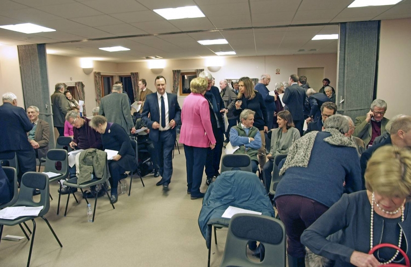 Good attendance at the 2017 AGM – minutes before the meeting started.  Heidi Allen MP will address SCCA members at the Association's 2018 AGM on Friday, 23rd March – 7.00 for 7.30 pm, Foxton Village Hall.