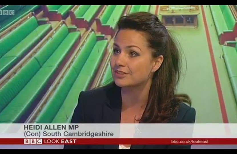 Heidi Allen MP live on BBC's Look East - 21 May 2015