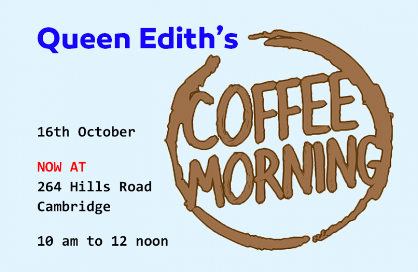 Queen Edith's Coffee Morning - 16th October 2015 at 10 am