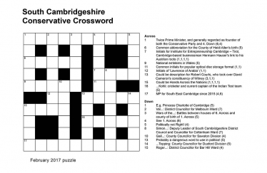 Fun time for some! The February 2017 SCCA crossword.