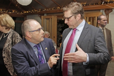  SCCA's CPF Dinner 2017 - Guest of Honour Robert Halfon MP with James Palmer, Conservative candidate for the Mayor of Cambridgeshire and Peterborough Combined Authority.  The dinner was held at Bourn Golf Club on 3rd March 2017.