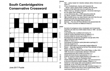 Fun time for some! The June 2017 SCCA crossword.