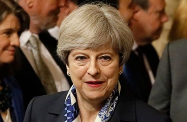 Prime Minister Theresa May in the House of Lords for the Queen's Speech on 21st June 2017.