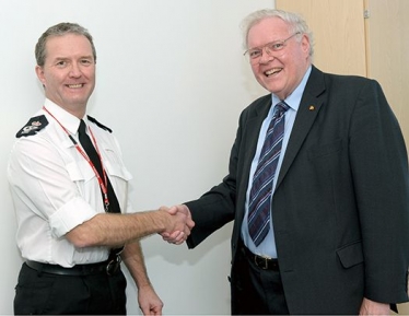 Simon Parr, Cambridgeshire’s Chief Constable Police and Sir Graham Bright, PCC